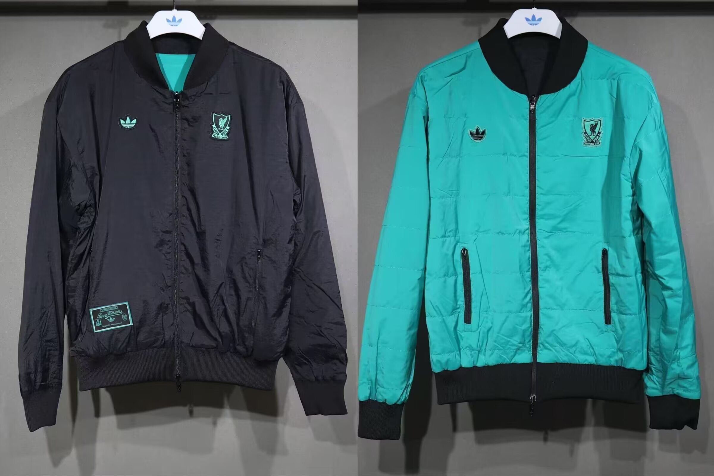 AAA Quality Liverpool 25/26 Reversible Wind Coat - Black/Green